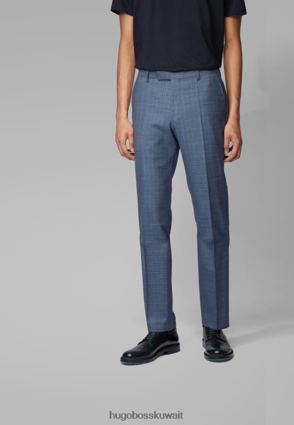 4TFNJN372 أسود/أزرق مفتوح Hugo Boss بدلة جاكسون/لينون-50426899 xx أسود