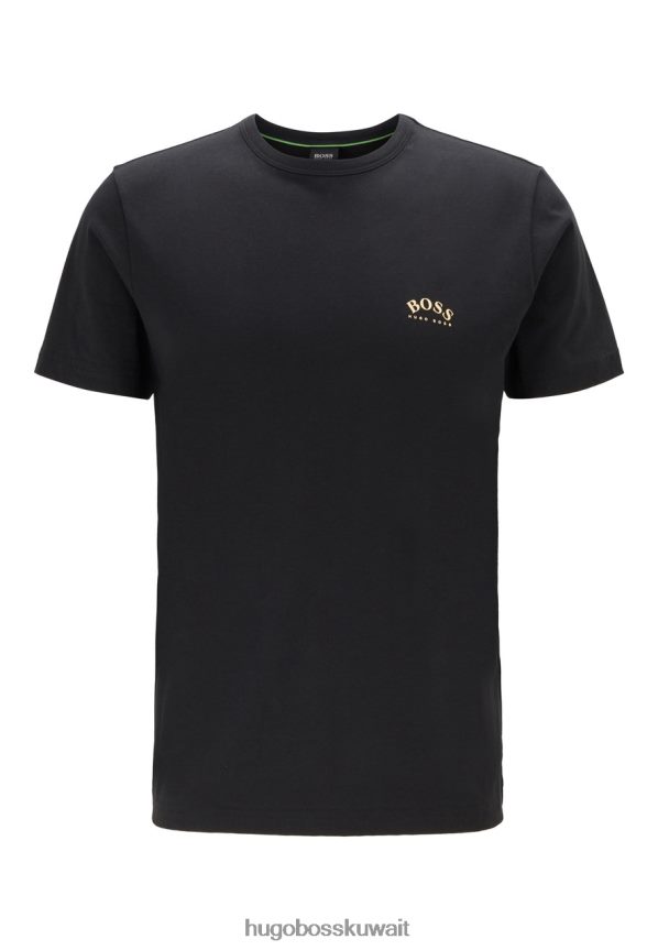 4TFNJN375 الفحم / البحرية / الذهب / الأبيض Hugo Boss تي شيرت تي شيرت منحني 50412363 فحمي