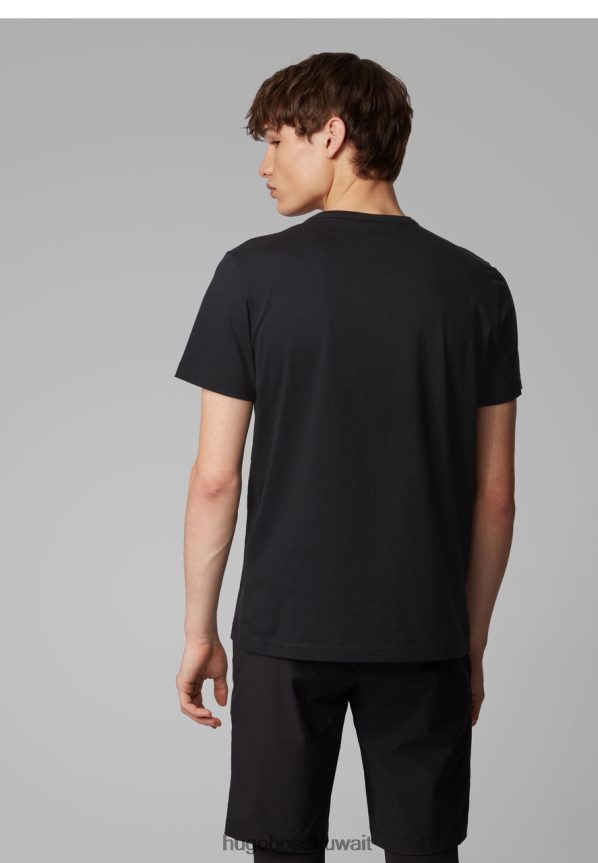 4TFNJN375 الفحم / البحرية / الذهب / الأبيض Hugo Boss تي شيرت تي شيرت منحني 50412363 فحمي