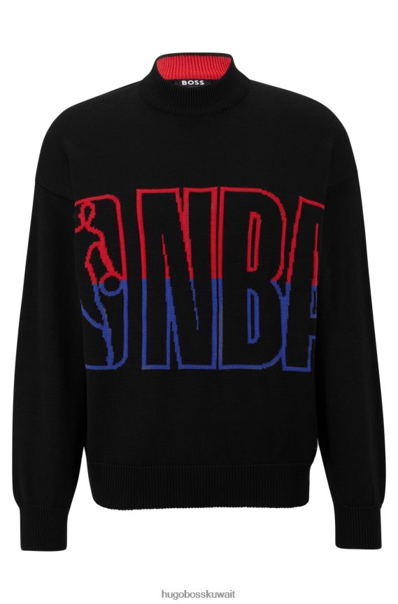 4TFNJN3767 nba عام Hugo Boss & NBA سترة مريحة مع إنتارسيا ذات علامة تجارية مزدوجة