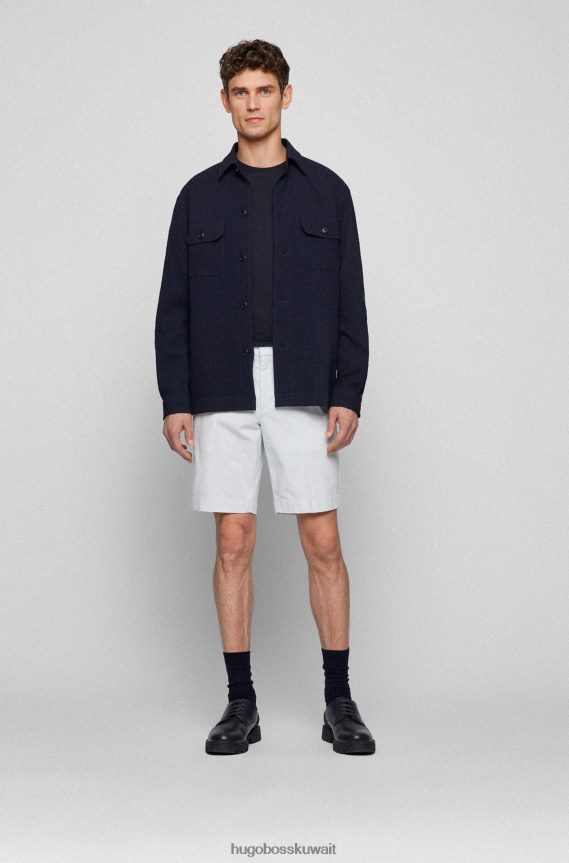 4TFNJN3776 اخضر فاتح Hugo Boss شورت بقصة ضيقة باللون الأخضر الفاتح مصنوع من قطن هوغو المطاطي