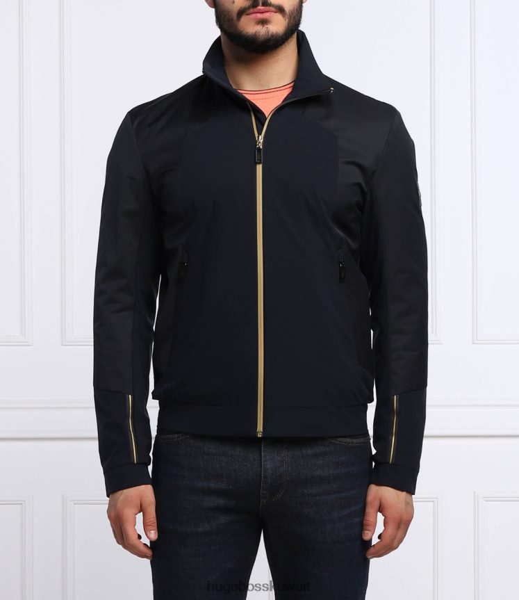 4TFNJN37 أزرق غامق/بيج Hugo Boss سترة بسحاب من J Furio 50465218 باللون الأزرق الداكن