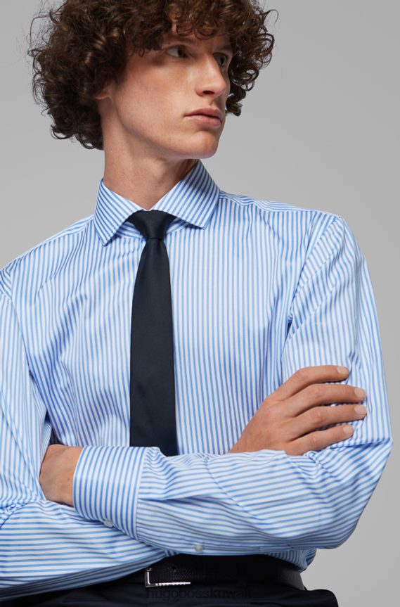 4TFNJN384 السماء/البحرية Hugo Boss قميص الأعمال جوردون 50415552 السماء