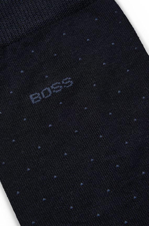 4TFNJN3866 أزرق غامق Hugo Boss جوارب عادية الطول مصنوعة من مزيج القطن المرسيري باللون الأزرق الداكن