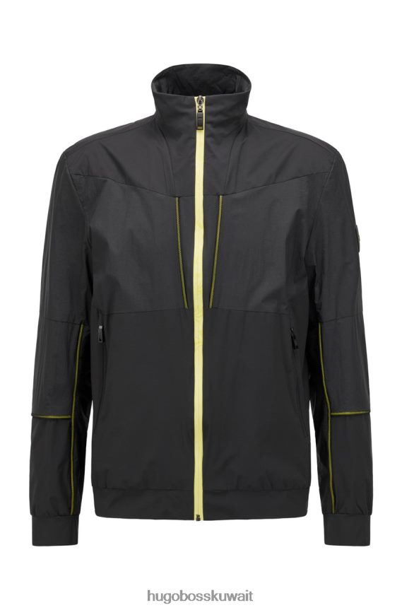 4TFNJN38 أسود Hugo Boss سترة بسحاب من J Amerigo AJ 50467938، أسود