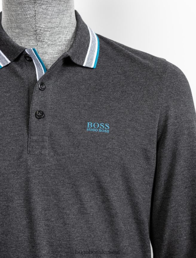 4TFNJN395 فحمي/أزرق/كحلي/أسود Hugo Boss لتر/ثانية بولو بليسي 50272945 فحم