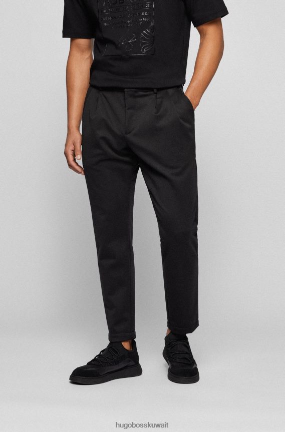 4TFNJN4007 أسود Hugo Boss x ajbxng بنطال مدبب من الجيرسيه ثنائي التمدد