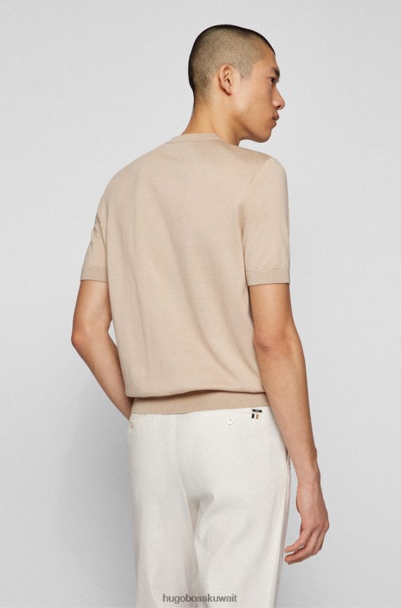 4TFNJN4015 أزرق فاتح Hugo Boss سترة عادية ذات ألوان متباينة من قطن مرسيريسيد باللون الأزرق الفاتح