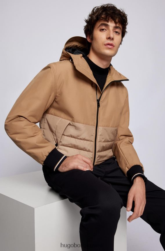4TFNJN40 اللون البيج Hugo Boss جاكيت بسحاب من كادوك 50464310 بيج