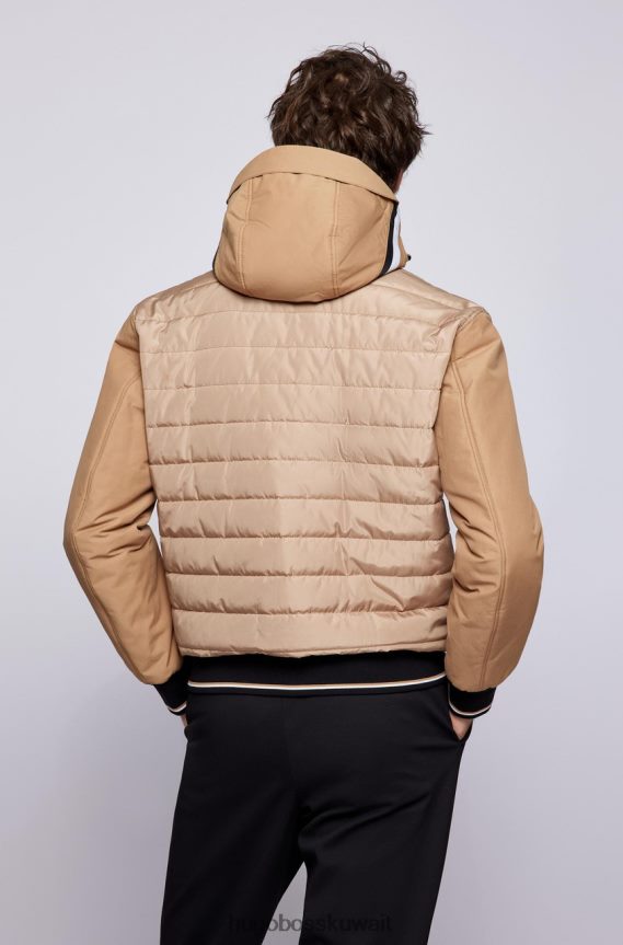 4TFNJN40 اللون البيج Hugo Boss جاكيت بسحاب من كادوك 50464310 بيج