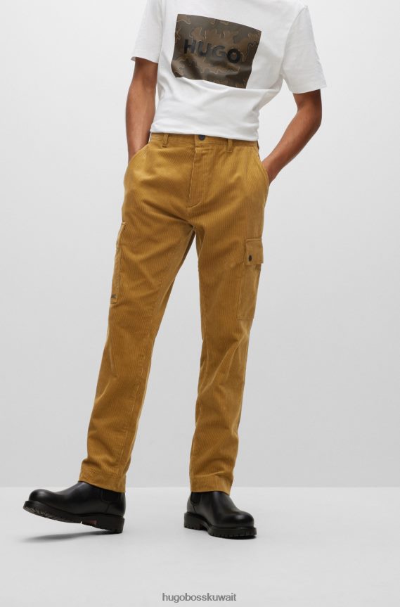 4TFNJN4141 البني الفاتح Hugo Boss بنطال كارجو بني فاتح بقصّة ضيّقة مصنوع من قطن هوغو