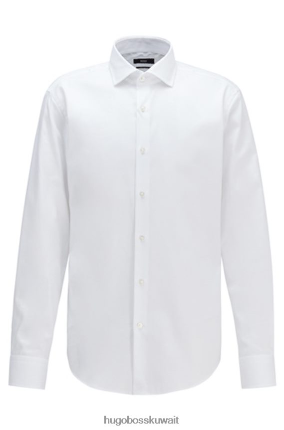 4TFNJN418 ابيض ازرق Hugo Boss قميص جوردون رقم 50375492 أبيض