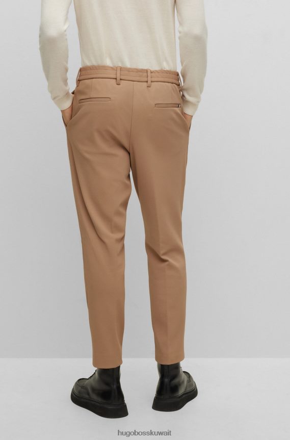 4TFNJN4203 اللون البيج Hugo Boss x fc bayern بنطال مريح مع رباط مخطط مميز