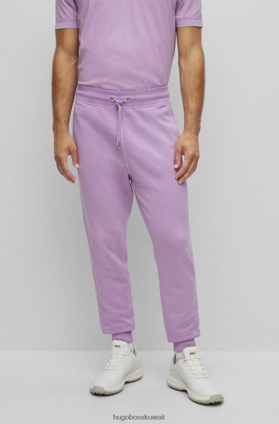 4TFNJN4215 ضوء ارجواني Hugo Boss بنطلون رياضي Hugo باللون الأرجواني الفاتح مصنوع من قطن فرينش تيري