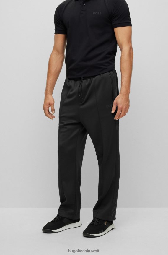 4TFNJN4264 أسود Hugo Boss بدلة رياضية قابلة للتمدد مع تفاصيل من حجر الراين باللون الأسود من هوغو