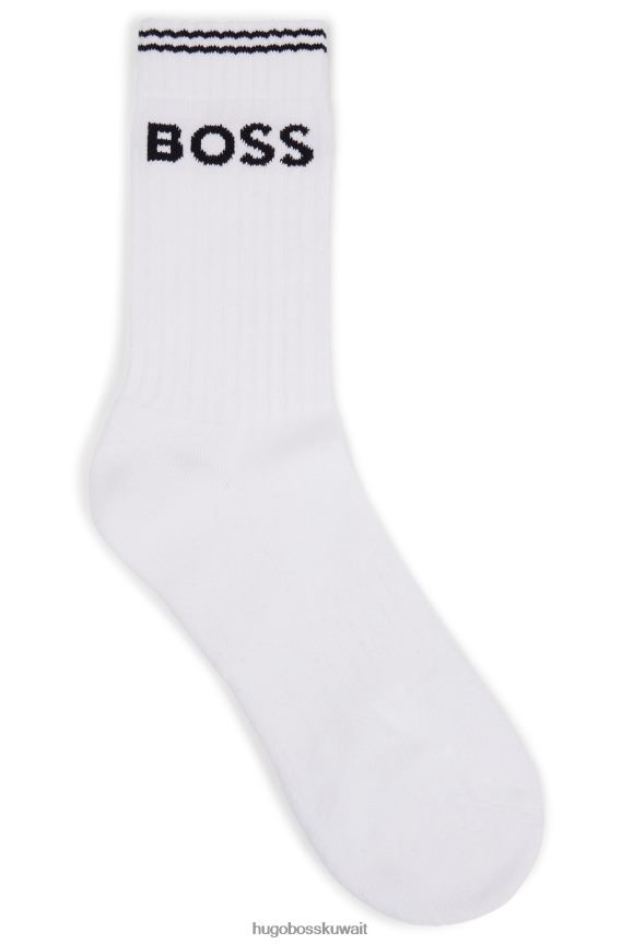 4TFNJN4349 أبيض Hugo Boss جوارب فيبس بطول ربع ×