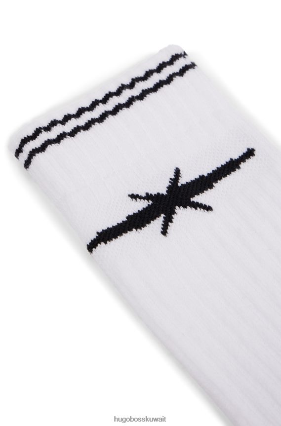 4TFNJN4349 أبيض Hugo Boss جوارب فيبس بطول ربع ×