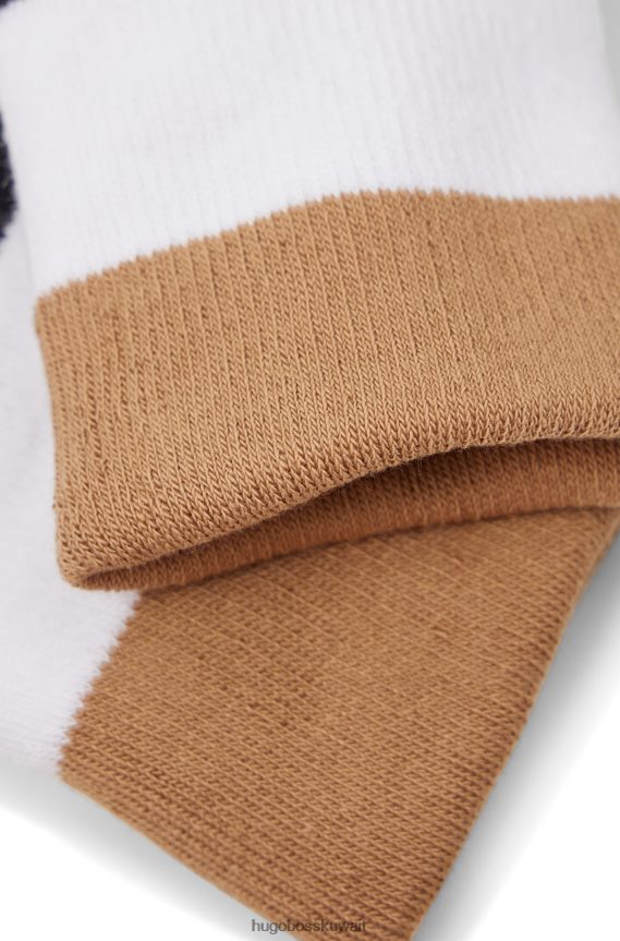 4TFNJN4385 منقوشة Hugo Boss سوار معصم مخطط x Matteo Berrettini من مزيج القطن المطاطي