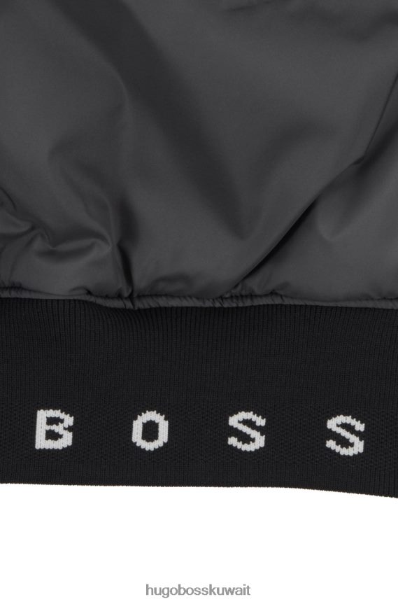 4TFNJN440 أسود/رمادي Hugo Boss سترة عادية جادون أسود
