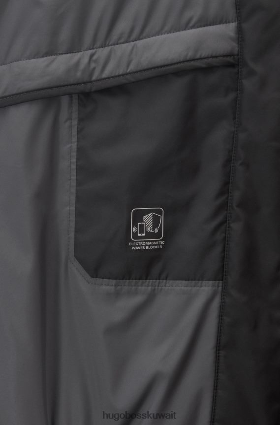 4TFNJN440 أسود/رمادي Hugo Boss سترة عادية جادون أسود