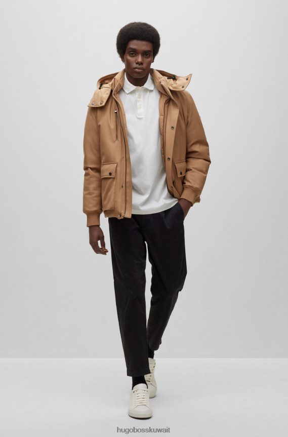 4TFNJN4413 أبيض Hugo Boss قميص بولو أبيض من Hugo مصنوع من القطن العضوي المرسيريسيد