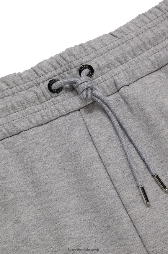 4TFNJN4451 فضة Hugo Boss بدلة رياضية من مزيج القطن باللون الفضي مع خطوط جانبية من Hugo