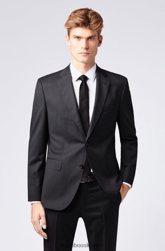 4TFNJN445 أسود/كحلي/شار Hugo Boss سترة بدلة جونستون 1-50318521 باللون الأسود