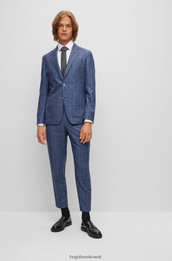 4TFNJN4484 أبيض Hugo Boss قميص بقصّة نحيفة للغاية مصنوع من قماش البوبلين الأبيض المصنوع من مزيج قطن سهل الكي