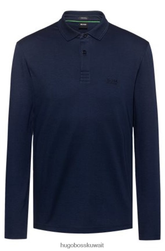 4TFNJN451 أسود/رمادي/كحلي Hugo Boss L/S بولو بيرول 50392723 أسود