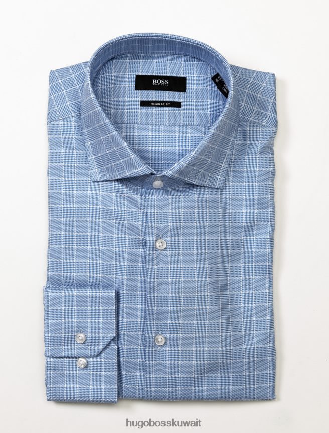 4TFNJN453 السماء / البرقوق / البحرية Hugo Boss حافلة. قميص - جوردون - 50393769 سكاي