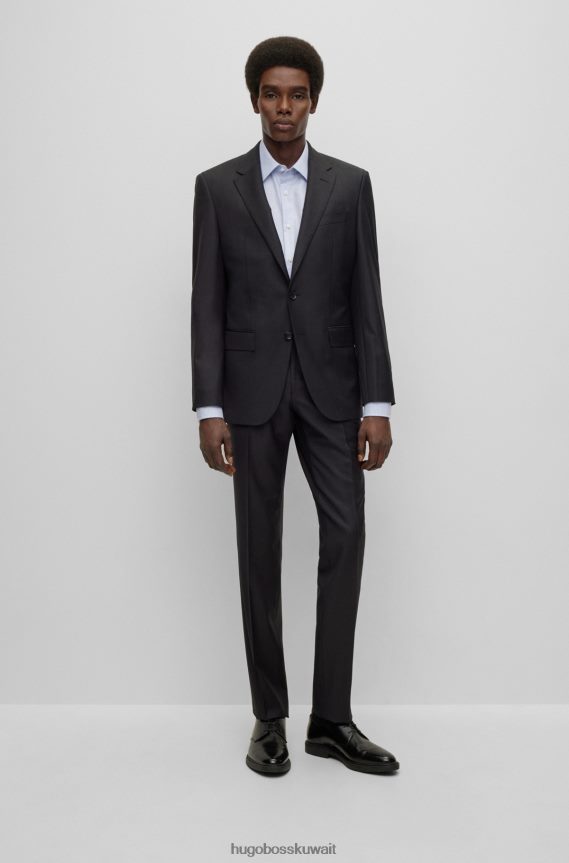 4TFNJN4546 أزرق فاتح Hugo Boss قميص أزرق فاتح بقصّة ضيّقة مصنوع من القطن العضوي غير القابل للكي