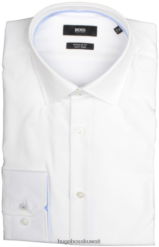 4TFNJN454 أبيض / كحلي Hugo Boss قميص L/S - جيلسون - 50393523 أبيض