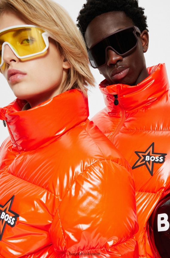 4TFNJN4591 البرتقالي Hugo Boss × سترة تزلج Perfect moment مع علامة تجارية كبسولة