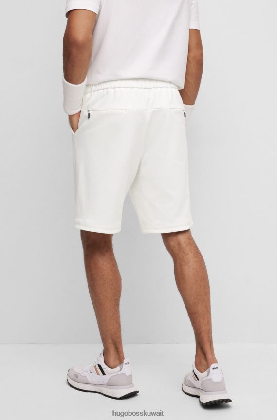 4TFNJN4607 أبيض Hugo Boss شورت x Matteo Berrettini بقصة عادية من مزيج القطن