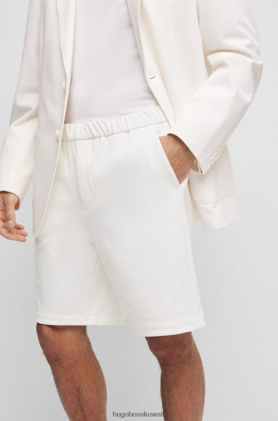4TFNJN4607 أبيض Hugo Boss شورت x Matteo Berrettini بقصة عادية من مزيج القطن