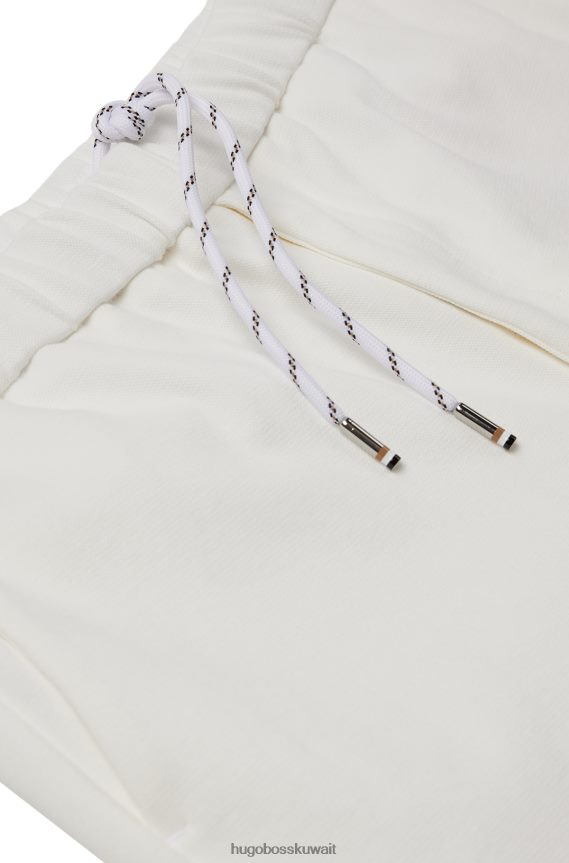 4TFNJN4607 أبيض Hugo Boss شورت x Matteo Berrettini بقصة عادية من مزيج القطن