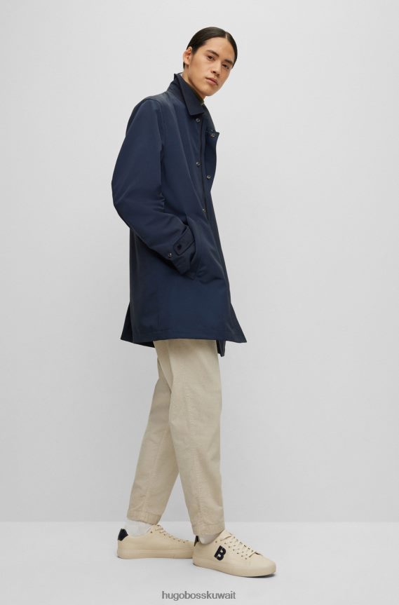 4TFNJN4663 البيج الفاتح Hugo Boss حذاء Hugo ذو الرقبة المنخفضة مع تفاصيل متباينة على شكل حرف B باللون البيج الفاتح