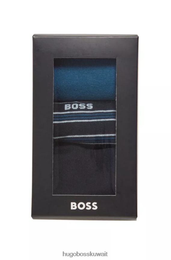 4TFNJN468 أزرق غامق Hugo Boss مجموعة هدايا مكونة من 3 قطع من الجوارب 50473123 باللون الأزرق الداكن