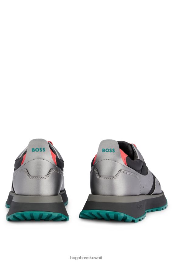4TFNJN4698 أسود Hugo Boss حذاء رياضي معدني مصنوع من مواد مختلطة مع ألوان عصرية باللون الأسود هوغو