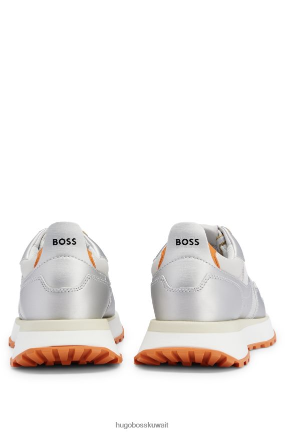 4TFNJN4700 فضة Hugo Boss حذاء رياضي معدني مصنوع من مواد مختلطة وألوان رائجة باللون الفضي Hugo