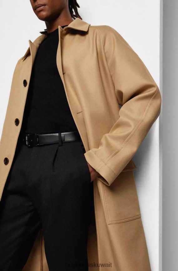 4TFNJN471 أسود Hugo Boss مجموعة حزام قابل للعكس جيونتين 50475178، أسود