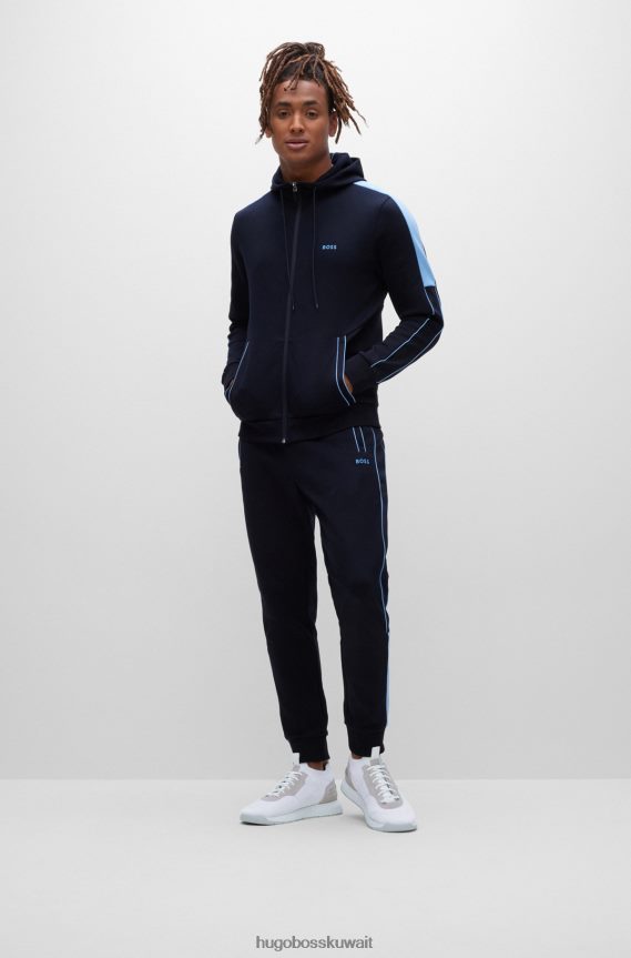 4TFNJN4723 أبيض Hugo Boss حذاء رياضي من الجورب الأبيض مع الأجزاء العلوية من هوغو