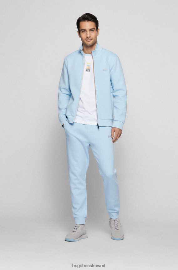 4TFNJN4724 رمادي فاتح Hugo Boss حذاء رياضي على شكل جورب مع الأجزاء العلوية من هوغو باللون الرمادي الفاتح