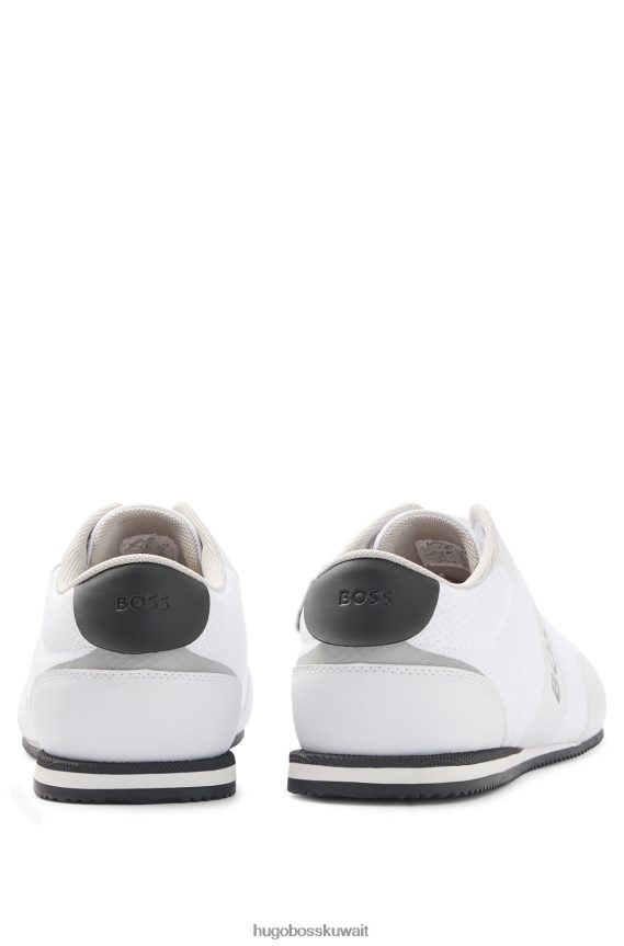4TFNJN4732 أبيض Hugo Boss حذاء رياضي باللون الأبيض من Hugo مزود بألواح شبكية ومطاطية