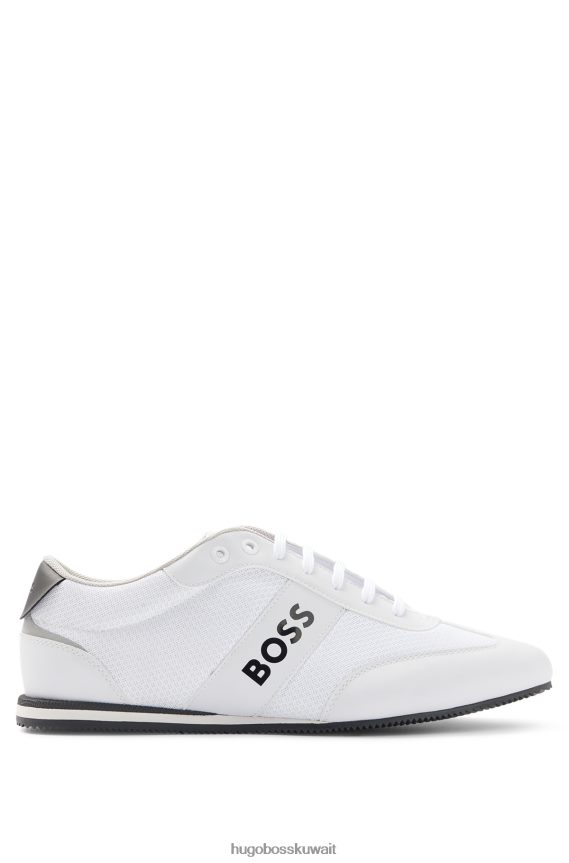 4TFNJN4732 أبيض Hugo Boss حذاء رياضي باللون الأبيض من Hugo مزود بألواح شبكية ومطاطية