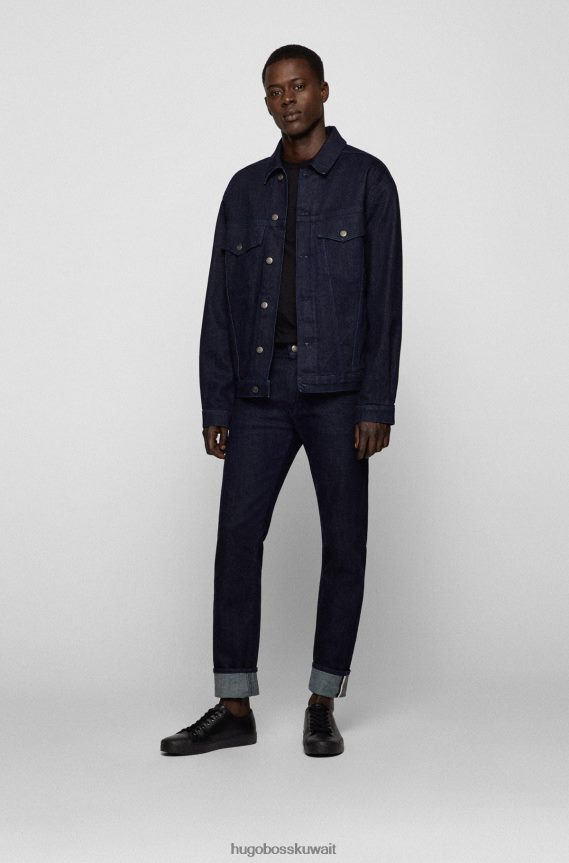 4TFNJN4740 أسود Hugo Boss حذاء رياضي بأربطة مصنوع من مادة تقنية مع نعل خارجي بحروف هوغو باللون الأسود