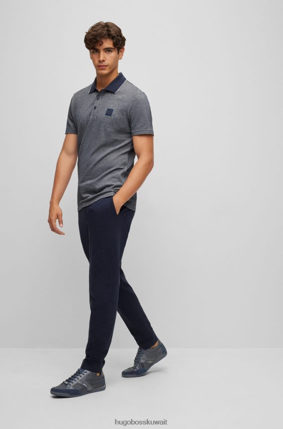 4TFNJN4742 أزرق غامق Hugo Boss حذاء رياضي مصنوع من مواد مختلطة مع جلد سويدي وجلد صناعي باللون الأزرق الداكن