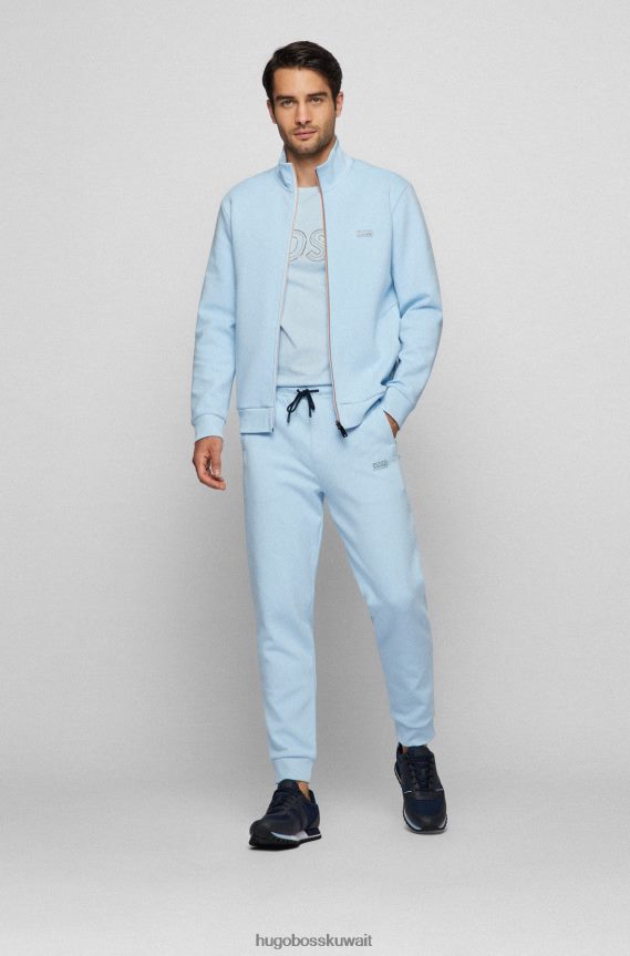 4TFNJN4769 أزرق غامق Hugo Boss حذاء رياضي مزين بشعار شبكي مع لمسات مطاطية باللون الأزرق الداكن