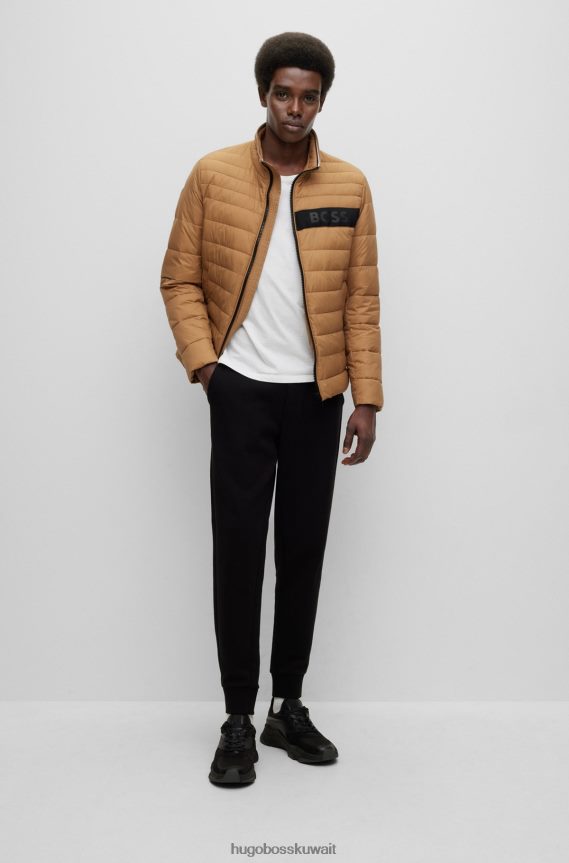 4TFNJN4773 أسود Hugo Boss حذاء رياضي هجين بواجهات جلدية باللون الأسود من هوغو