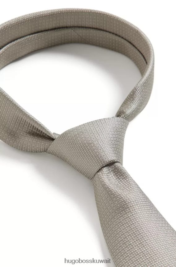 4TFNJN477 بيج فاتح/أزرق غامق/وردي مفتوح Hugo Boss ربطة عنق على شكل حرف H مقاس 7.5 سم 50474907 بيج فاتح